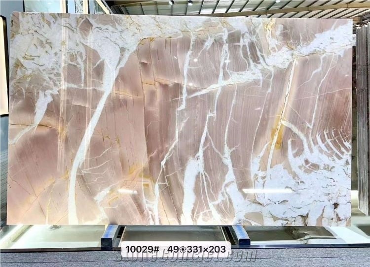 Splendido Pink Quartzite Slabs For Flooring Wall Decor
