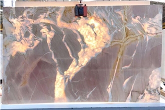 Splendido Pink Quartzite Slabs For Flooring Wall Decor