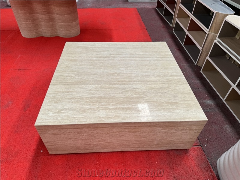 Travertine Plinth Coffee Table