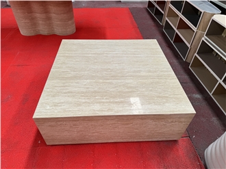 Travertine Plinth Coffee Table Travertine Plinth Coffee Table