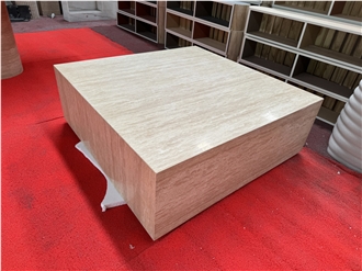 Travertine Plinth Coffee Table