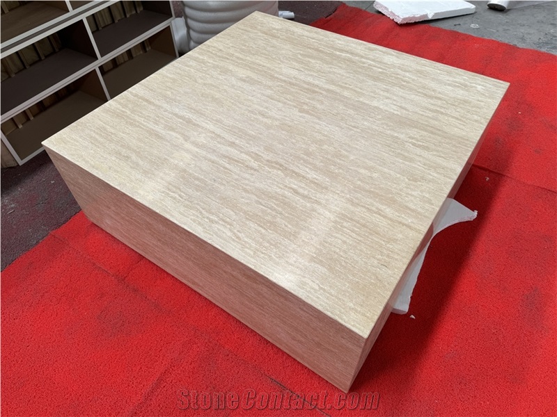 Travertine Plinth Coffee Table