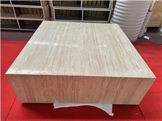 Travertine Plinth Coffee Table