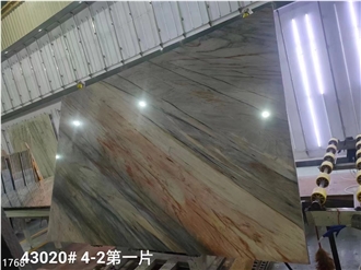 Golden Zelle Quartzite Slabs Multicolor Stone Tile For Wall