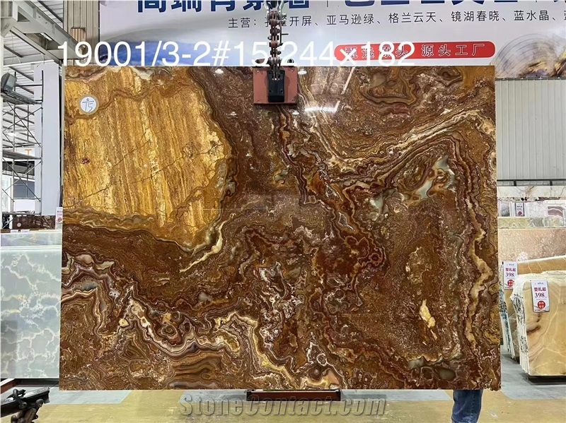 Persian Tiger Onyx Slabs Multicolor Stone Slab