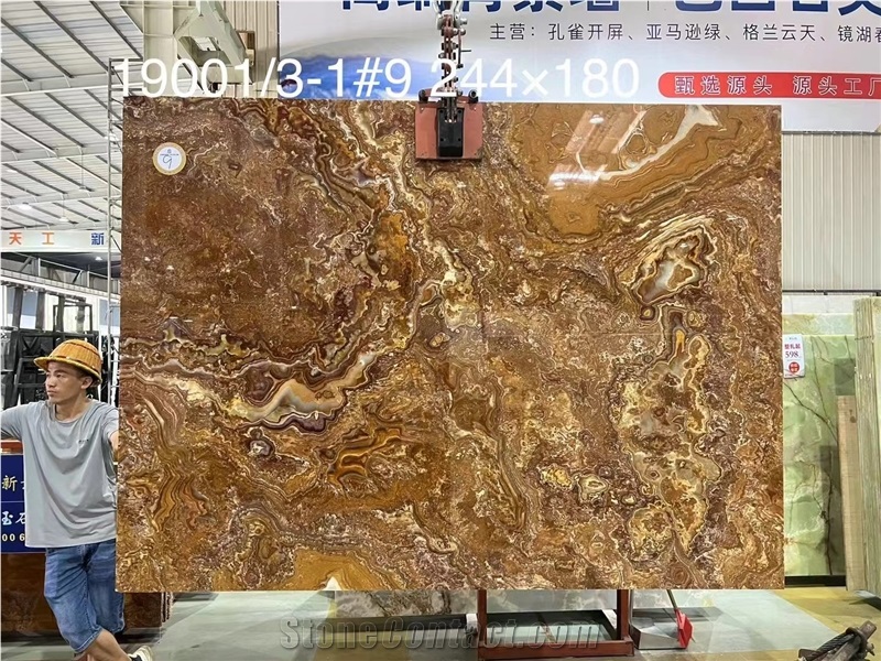 Persian Tiger Onyx Slabs Multicolor Stone Slab