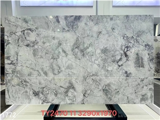White Fantasy Quartzite Slabs Macaubas  Arabescato