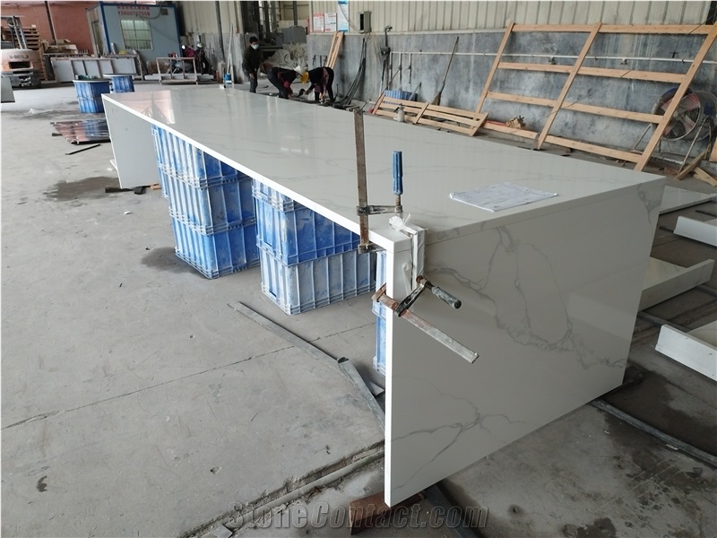 5012 Mvjay White Quartz Kitchen Bar Tops
