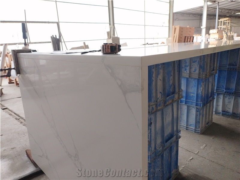 5012 Mvjay White Quartz Kitchen Bar Tops