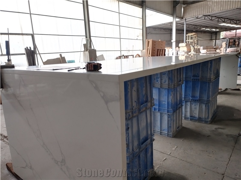 5012 Mvjay White Quartz Kitchen Bar Tops