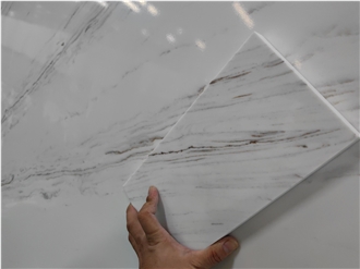 5018 Ariston White Artificial Stone Quartz Slabs