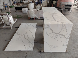 5042 Laza White Artificial Quartz Kitchen Countertops