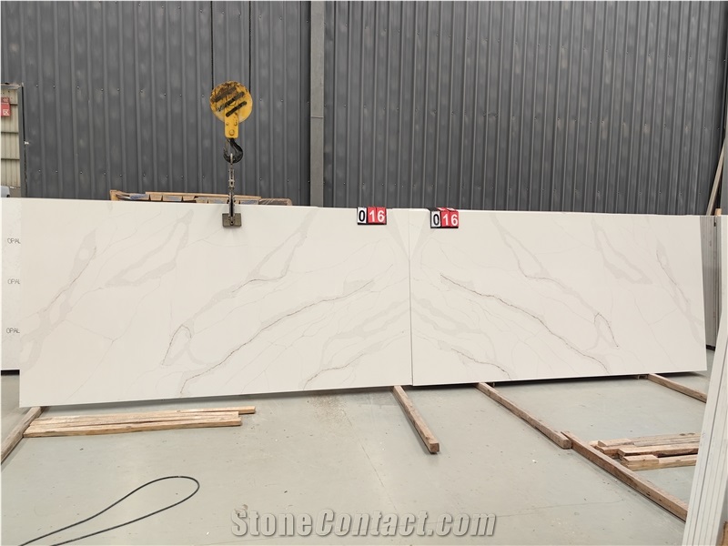 5052 Calacatta Leon Engineered Quartz Slab Quartz Tiles