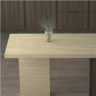 6040 Roman Travertine Quartz Countertop Bench Tops