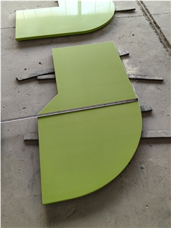 Apple Green Quartz Kitchen Countertop