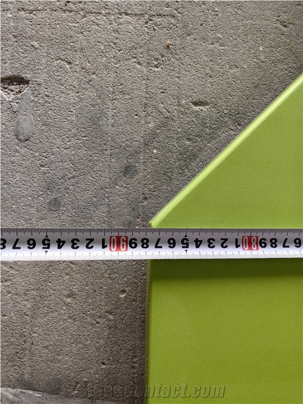 Apple Green Quartz Kitchen Countertop