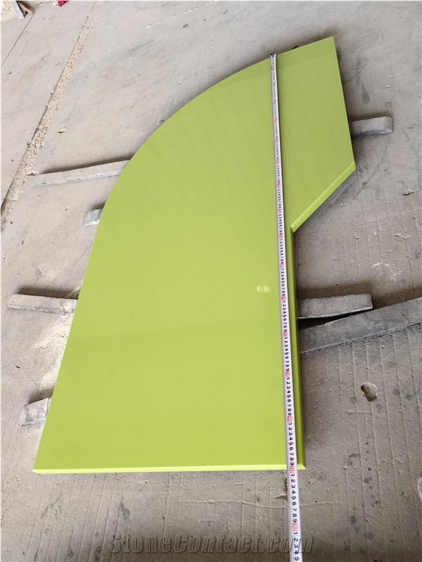 Apple Green Quartz Kitchen Countertop