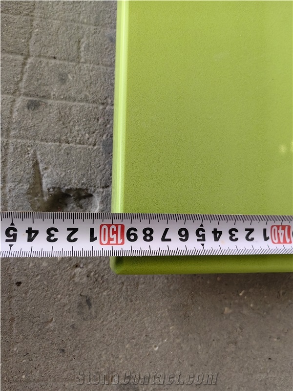 Apple Green Quartz Kitchen Countertop