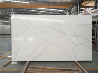 GOLDTOP 5058 Calacatta Ocean Quartz Slabs For Hotel