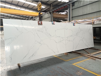 GOLDTOP 5058 Calacatta Ocean Quartz Slabs For Hotel