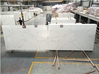GOLDTOP 5058 Calacatta Ocean Quartz Slabs For Hotel
