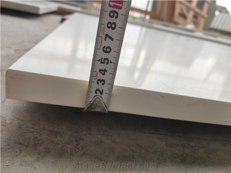 Goldtop Calacatta 5001 Calacatta Ethereal Quartz Bath Tops