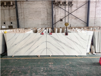 GOLDTOP Engineered 5044 Volakas Quartz Slabs