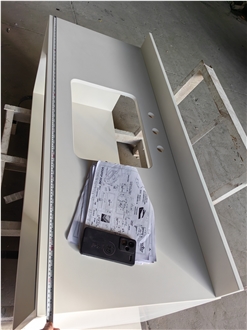 Pure White Artificial Stone Countertop