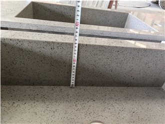 Sparkle Grey Quartz Artificial Stone Countertop
