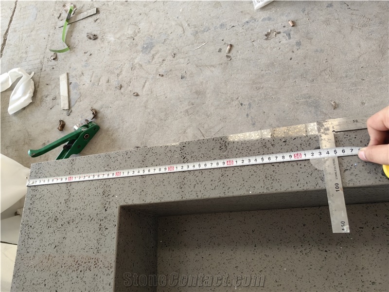 Sparkle Grey Quartz Artificial Stone Countertop