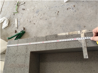 Sparkle Grey Quartz Artificial Stone Countertop