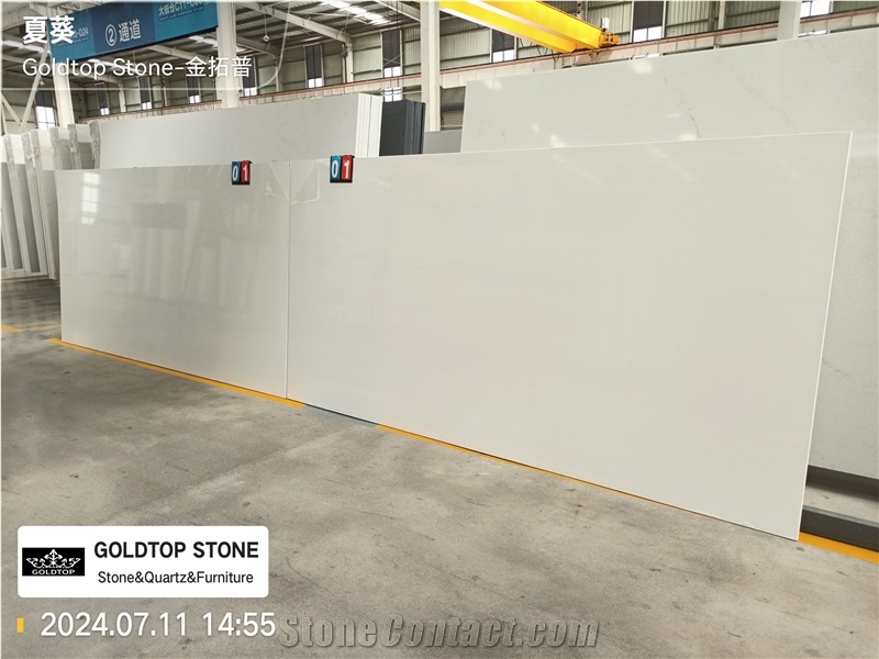 Super White Quartz Artificial Stone Slabs