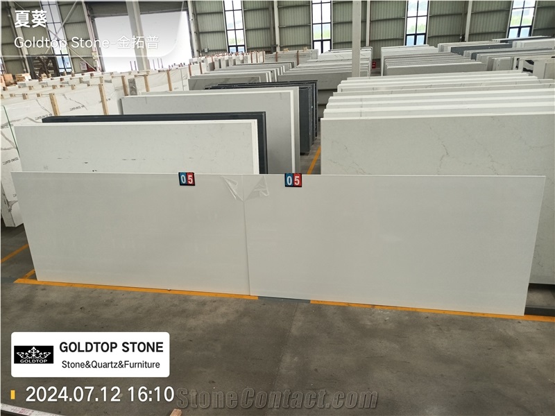 Super White Quartz Artificial Stone Slabs