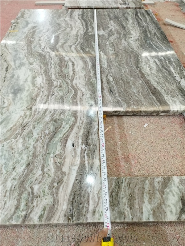 Fantasy Brown Marble Unique Natural Marble Double Sink Island Tops