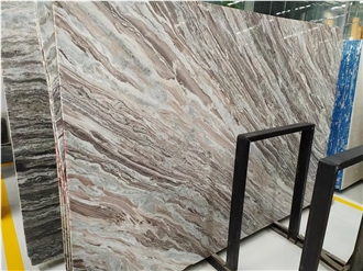 Fantasy Brown Marble Unique Natural Marble Double Sink Island Tops