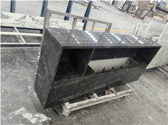 GOLDTOP Good Quality Polished Wyndham Grey Marble Commercial Counters