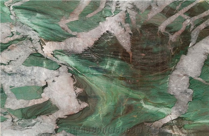 Luxurious Design Emerald Green Quartzite Kitchen Countertops