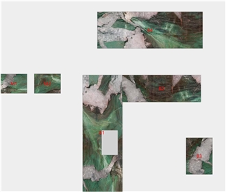 Luxurious Design Emerald Green Quartzite Kitchen Countertops