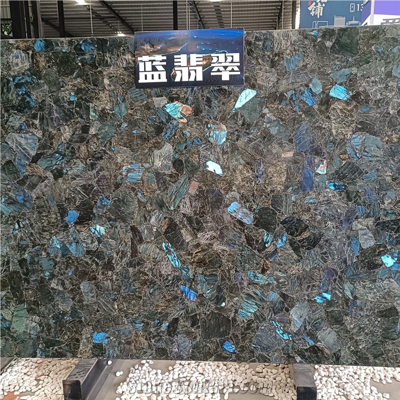 Luxury Blue Labradorite Granite Slabs For Hotel