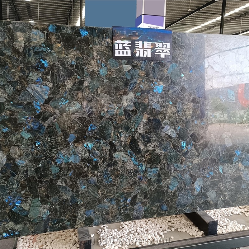 Luxury Blue Labradorite Granite Slabs For Hotel