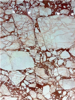 Luxury Design Unique Veins Bulgari Red Marble Countertops