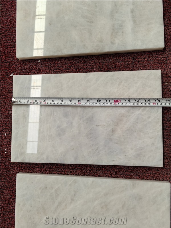 Natural Custom Luxury Design White Cristallo Quartzite Tiles