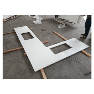 Pure White Quartz Stone Kitchen Countertop