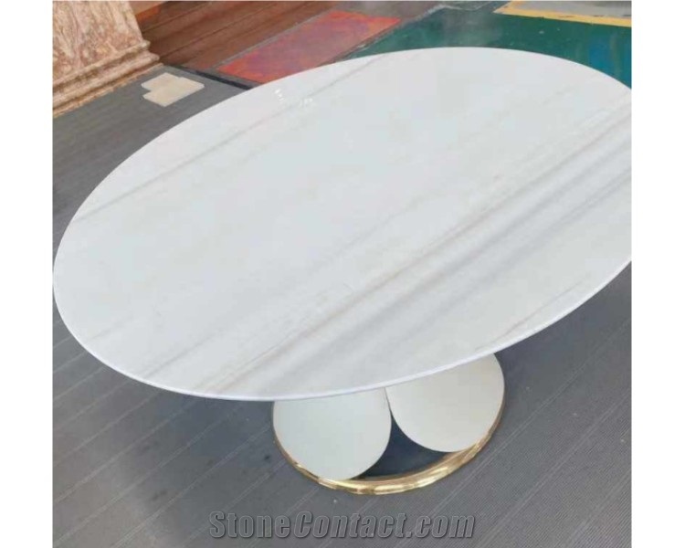 Bianco Dolomiti Marble Table