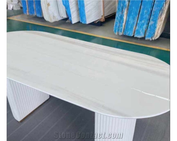 Bianco Dolomiti Marble Table