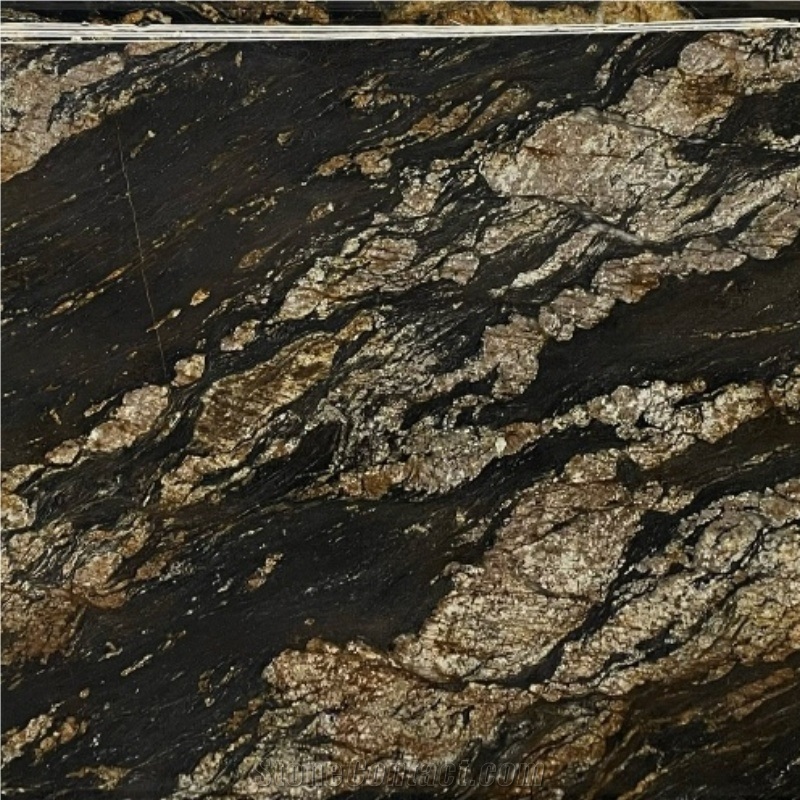 Black Fusion Granite Slabs, Tiles