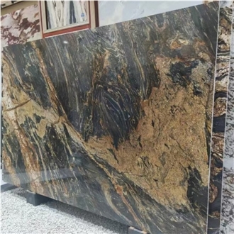 Black Fusion Granite Slabs, Tiles