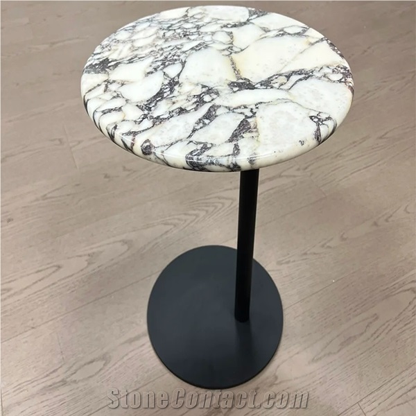 Calacatta Viola Marble Side Table Of Home