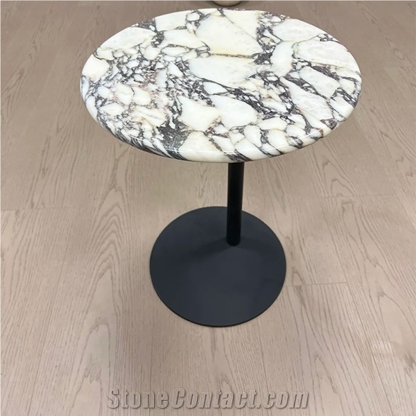 Calacatta Viola Marble Side Table Of Home
