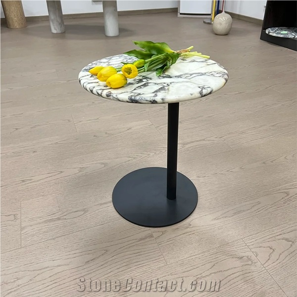 Calacatta Viola Marble Side Table Of Home